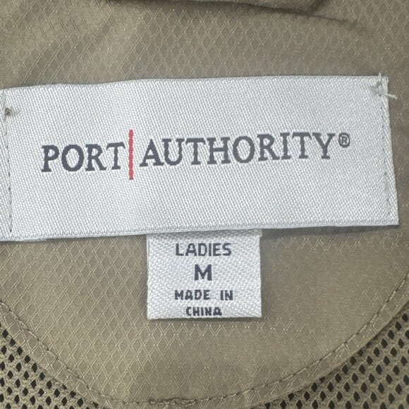 Port Authority Womens Windbreaker Jacket Medium Zip Pockets Company Logo NEW - Picture 3 of 14